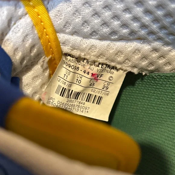 Nike Air Force 1 Blue and Yellow Shoes - Picture 2 of 8